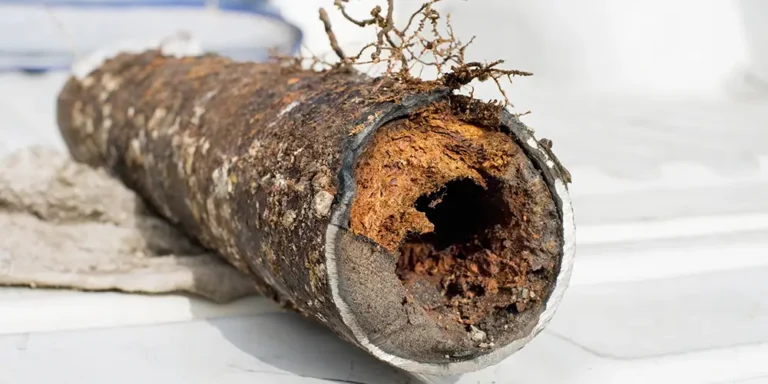 Tree root mass removed from a Seattle sewer line by The Drain Authority rooter service technicians