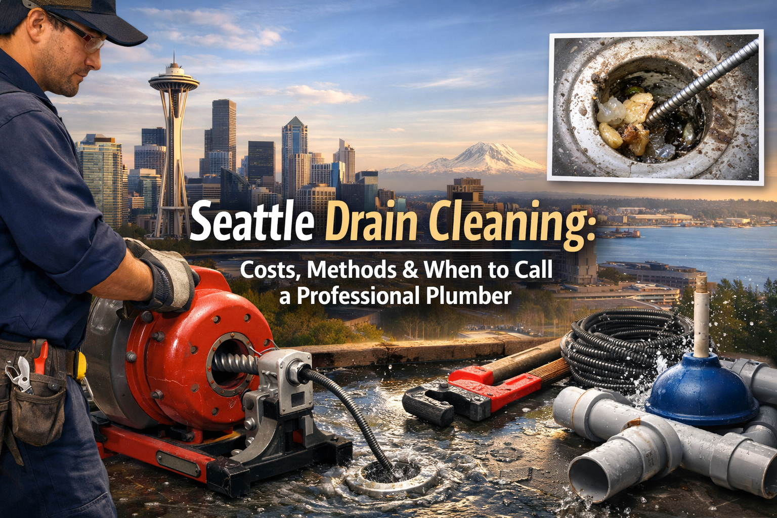 Seattle Drain Cleaning Guide - Costs Methods - The Drain Authority
