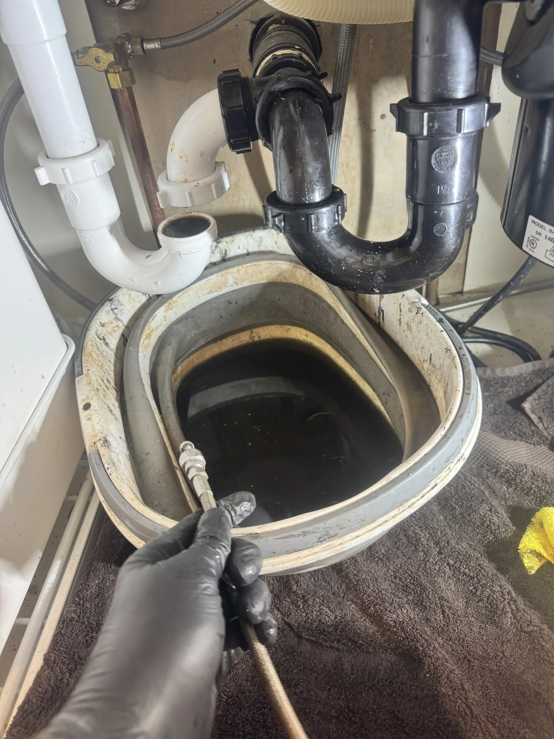 Seattle-area hydro jetting equipment clearing a Ballard drain